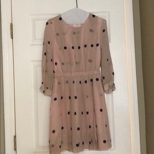 Kate spade pink polka dot dress